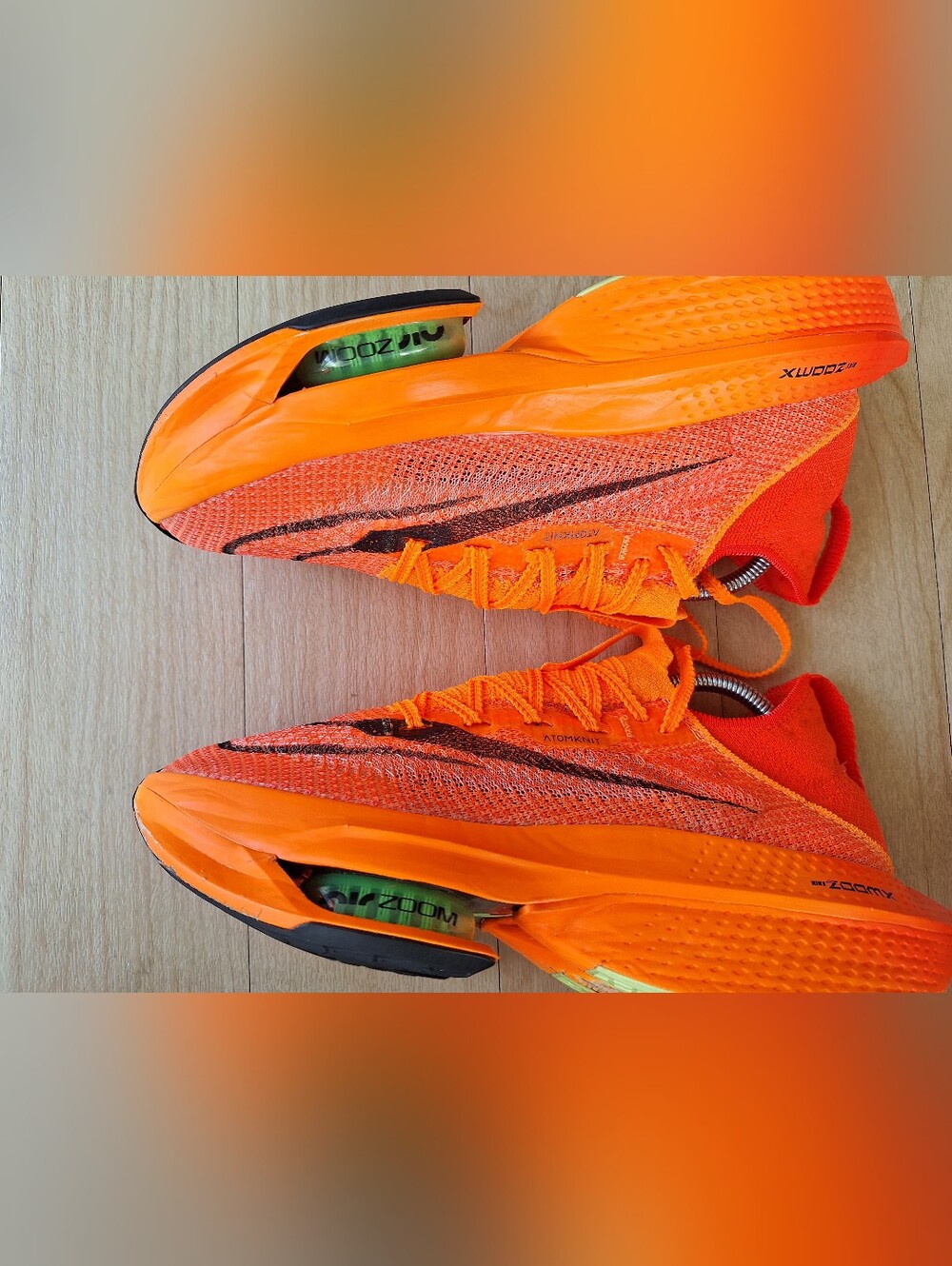 Nike Air Zoom Alphafly NEXT% 2 Women's Shoes Orange/Black AtomKnit US 9.5 - Picture 14 of 14